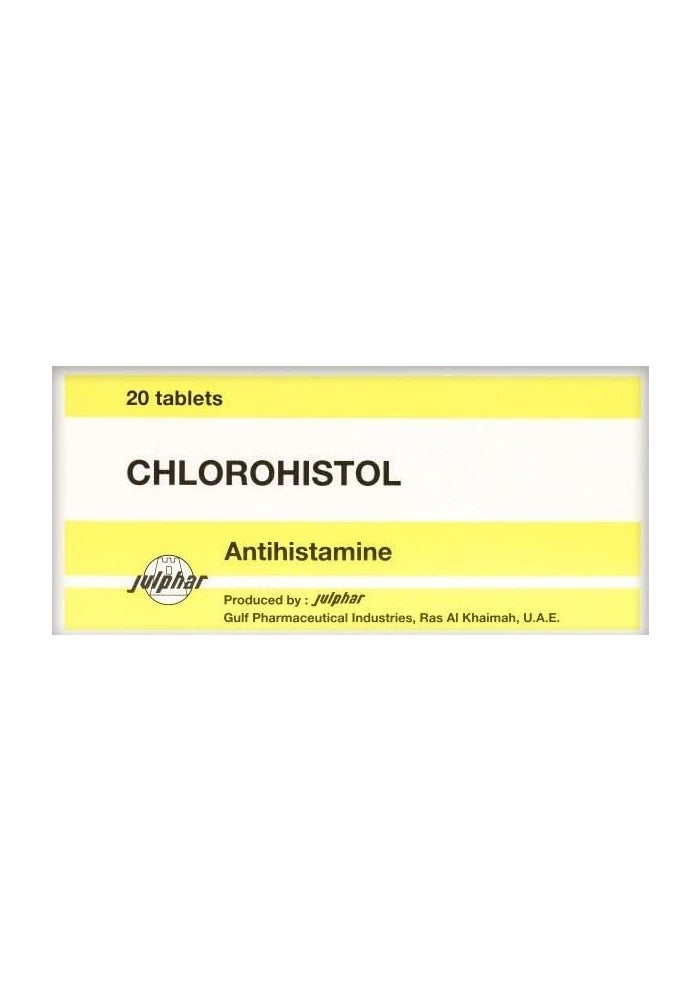 Julphar أقراص كلوروهستول المضادة للهستامين - 20 حبة