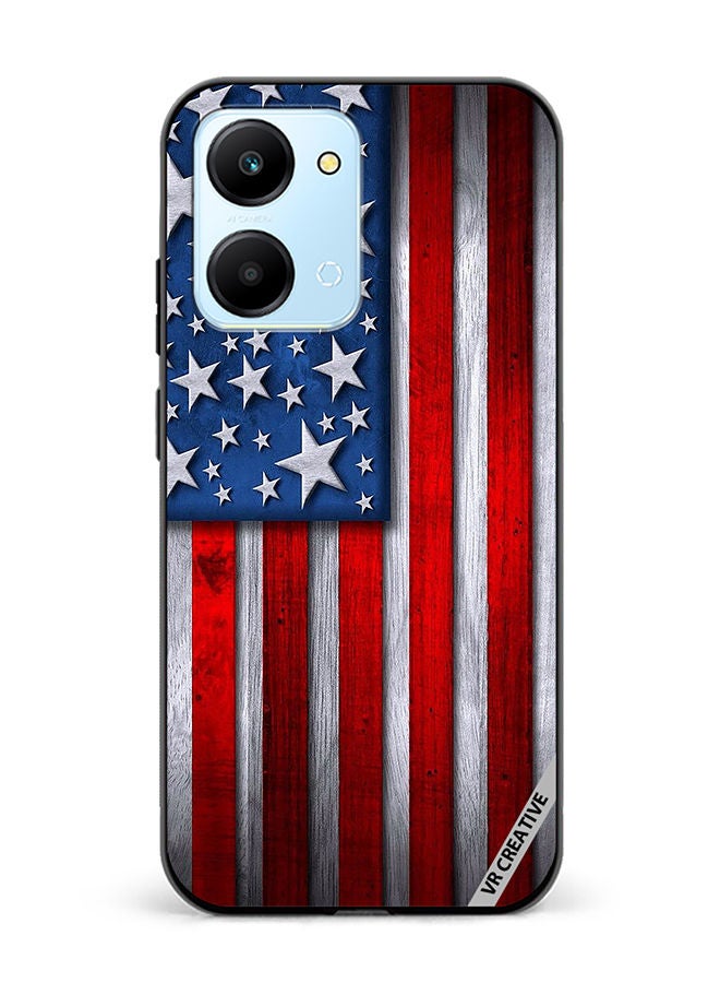 VR CREATIVE Protective Case Cover For Honor Play7T Usa Flag Design Multicolour - Image 1