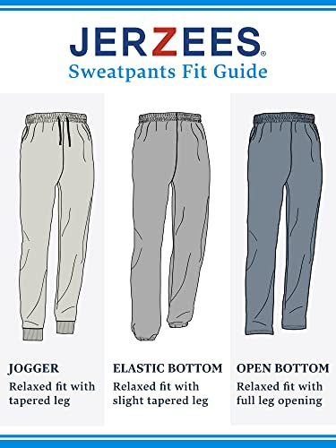 Jerzees Men's Fleece Sweatpants, Black Heather, XX-Large - Image 4
