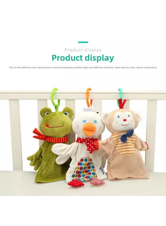 Cute Cartoon Animal Hand Doll Plush Toy Doll Monkey Frog Duck Comfort Towel-Color:BBK Monkey Hand Puppet - Image 5