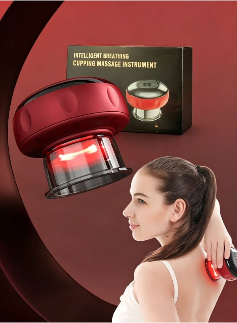 PULUZ 4-in-1 Smart Cupping Therapy Massager, Red Light Therapy for Targeted Pain Relief, Knots, Aches, Muscle Soreness, Circulation & Tighter Skin, Portable Cupping Kit - Image 1