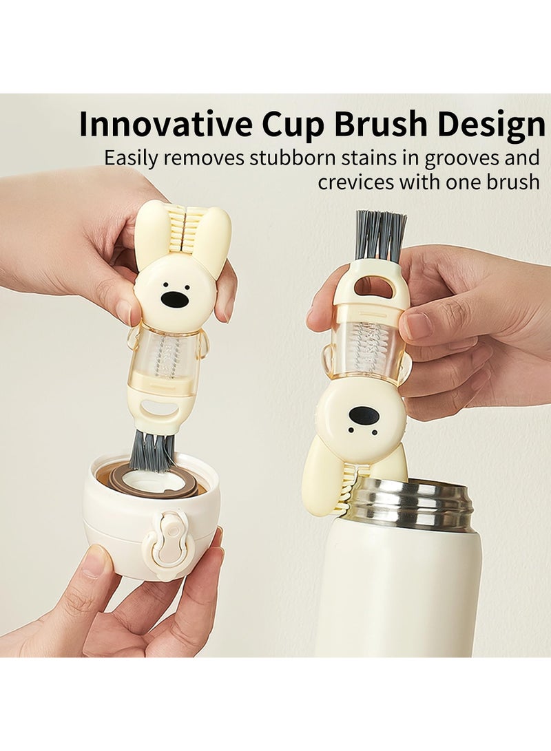 4 in1 Cup Lid Cleaning Brush,New Crevice Cleaning Brush,Multifunction Bottle Cup Lid Brush,Water Bottle Cleaner Brush for Tight Spaces Cup,Portable Gap Cleaning Brush  - Image 2