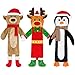 Yoochee 3 Pack Christmas Squeaky Dog Toys Plush No Stuffing Toy for Dog Puppy Durable Chew Bite Toys for Small Medium Large Dogs Interactive Xmas Reindeer Penguin Bear for Aggressive Chewers - Image 3