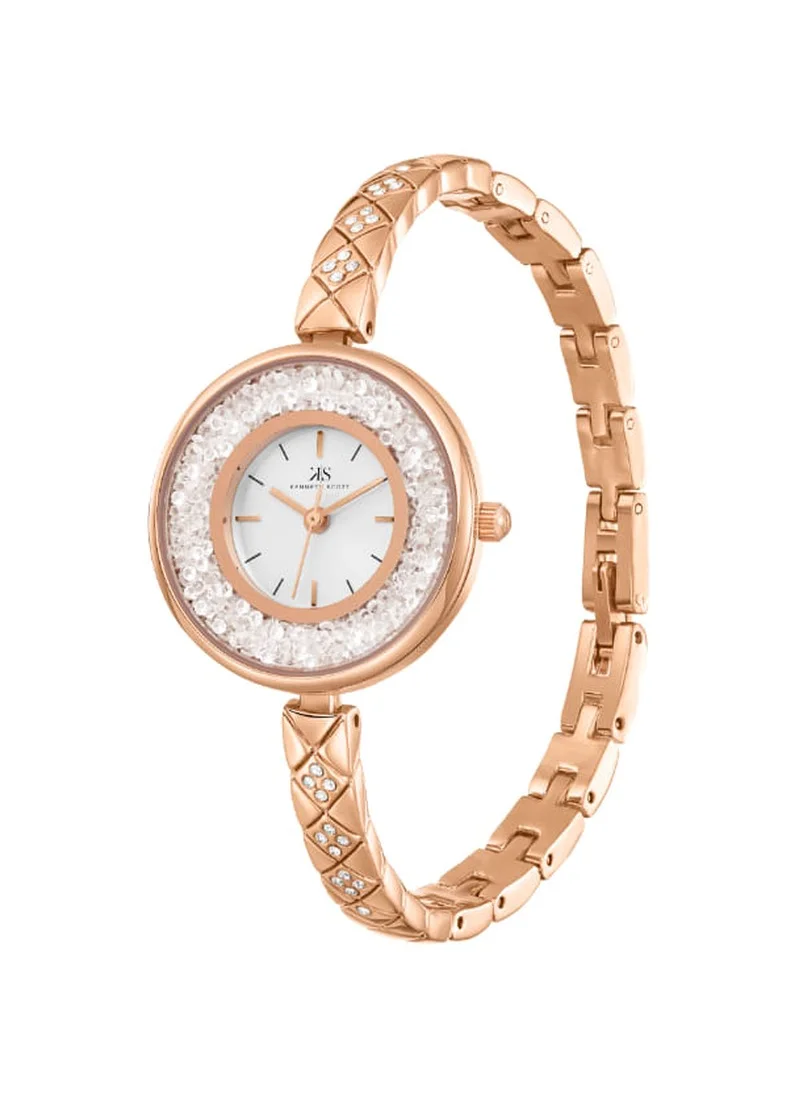 KENNETH SCOTT Kenneth Scott K23515-RBKS Women's Analog Display Watch & Stainless Steel Strap Rose Gold