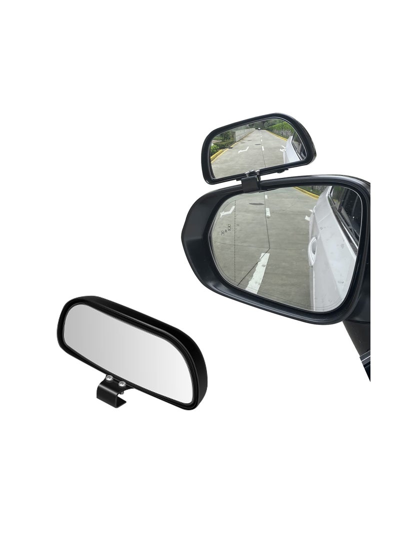 Generic Universal Adjustable HD Glass Wide Angle Side Rearview Mirror with Blind Spot Mirrors - Auxiliary Car Side Mirrors for Enhanced Visibility and Safety  - Image 1