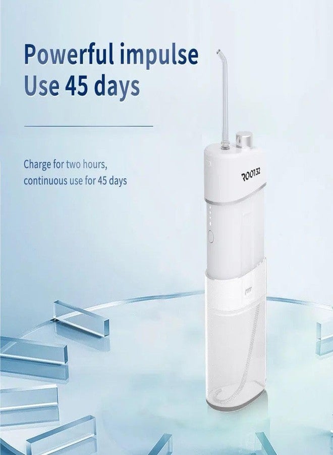 ROOT 32 Portable Water Flosser for Dental Care 3 Cleaning Modes, IPX7 Waterproof |White, 4 Nozzles - Image 3