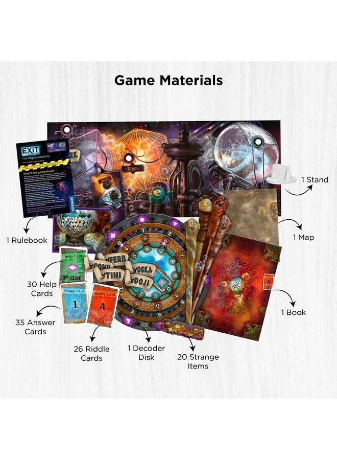 Thames & Kosmos EXIT: اللعبة - الأكاديمية السحرية | غرفة الهروب | ألعاب تعاونية | 1+ لاعب | ألغاز ذهنية | سحرة | الأعمار 10+ - Image 3