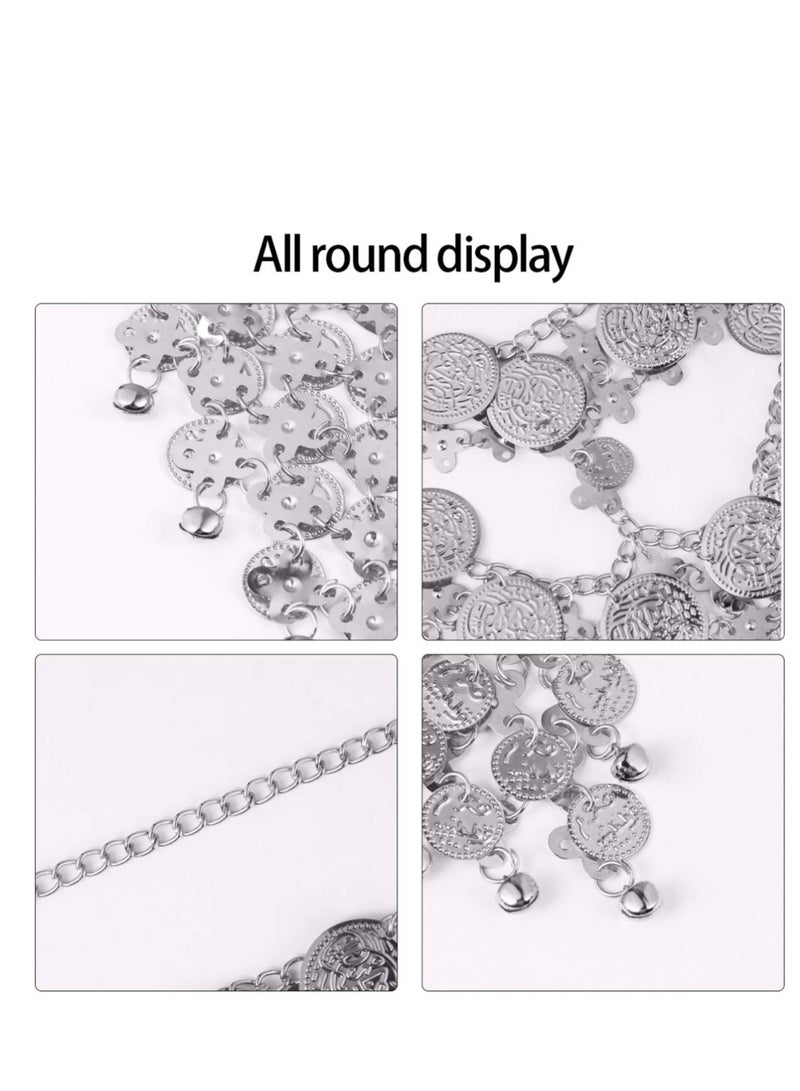 KASTWAVE Lady Face Veil Belly Dance Jewelry Coin Face Veil Chain for Cosplay Dance Play Accessories - Image 3