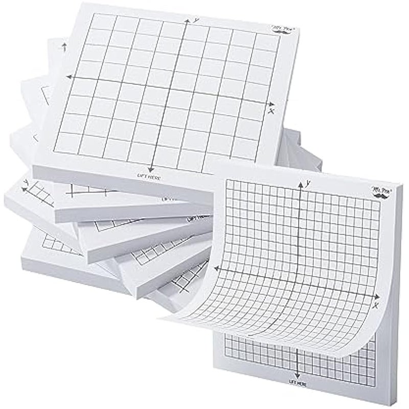 Graph Paper Sticky Notes, 6 Pads, 3x3 Inch, Math Graph Paper, 50 Sheets Each, Grid Sticky Notes - Image 1