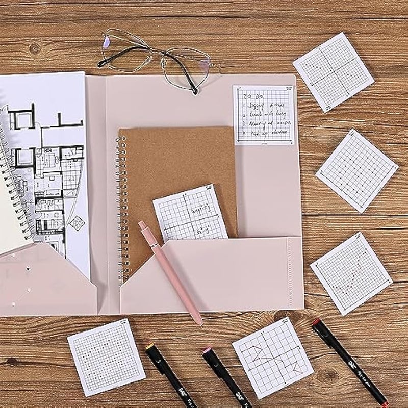 Graph Paper Sticky Notes, 6 Pads, 3x3 Inch, Math Graph Paper, 50 Sheets Each, Grid Sticky Notes - Image 4