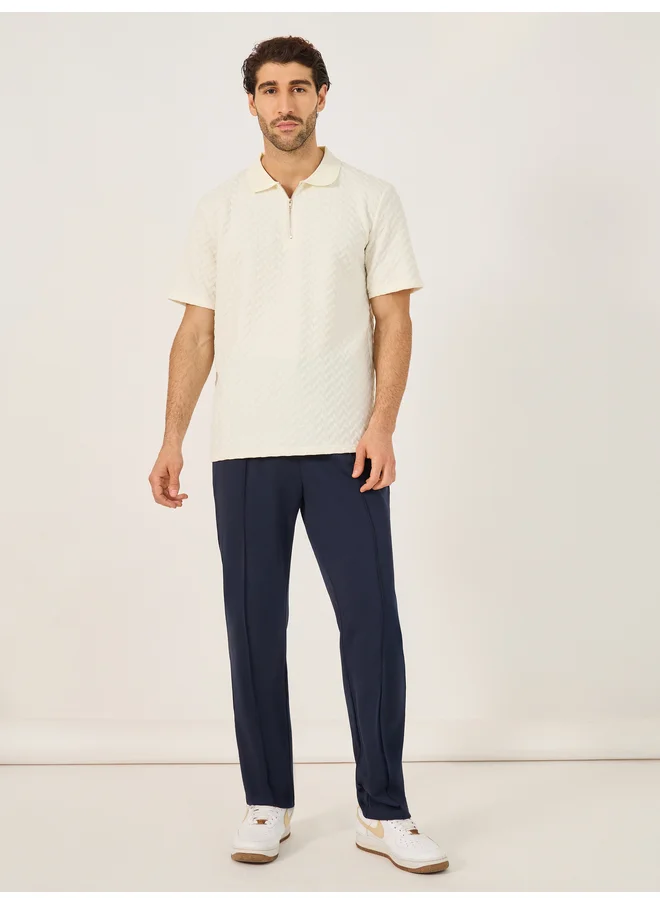 Styli Styli Front Pintuck Mid Rise Relaxed Fit Pants