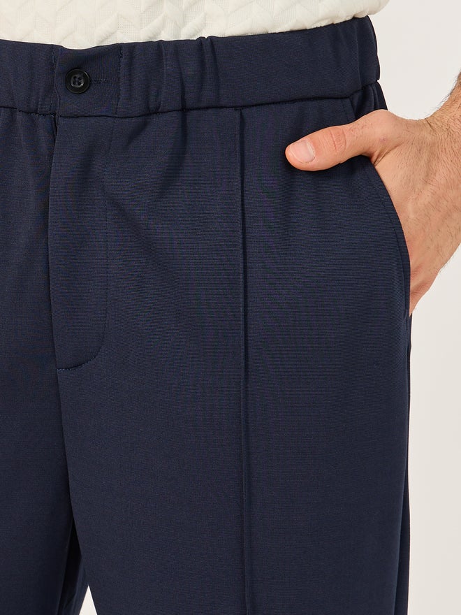 ستايلي بنطلون ستايلي أمامي بكسرات متوسط الارتفاع بقصة مريحة - Image 3