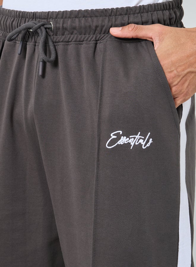 ستايلي بنطال جوغر تيري واسع بخط جانبي للرجال - Image 3