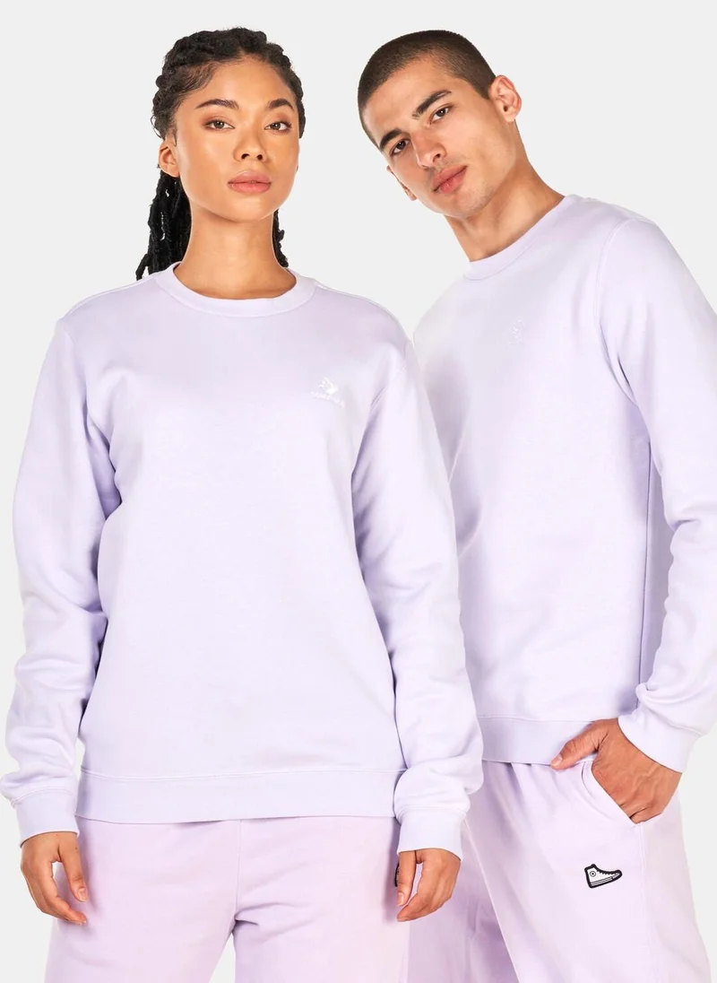 CONVERSE Star Chevron Embroidered Logo Sweatshirt