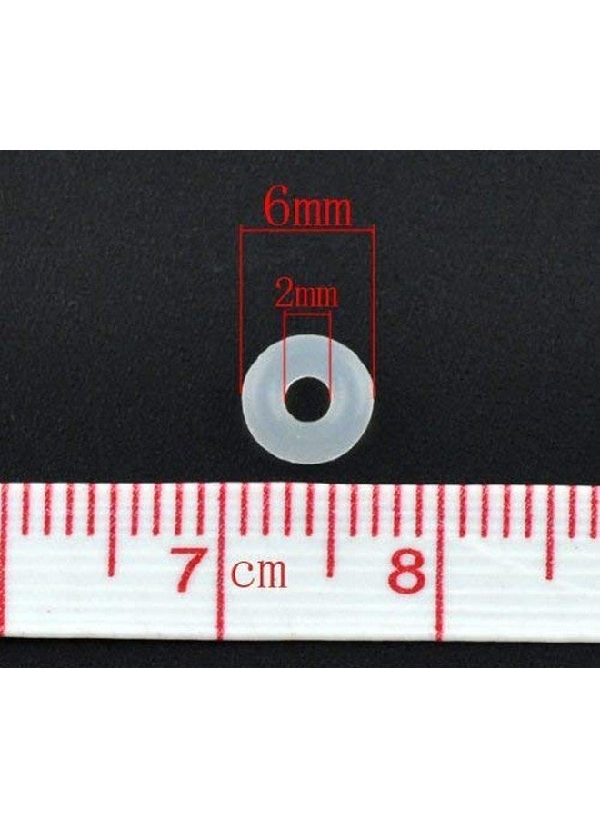 GBSTORE 100 Pcs Stop Beads Inserts Silicone Rubber Donut Spacers Compatible For Use Alone Or With Clip Lock Spacer Charm2Mm By 6Mm - Image 3