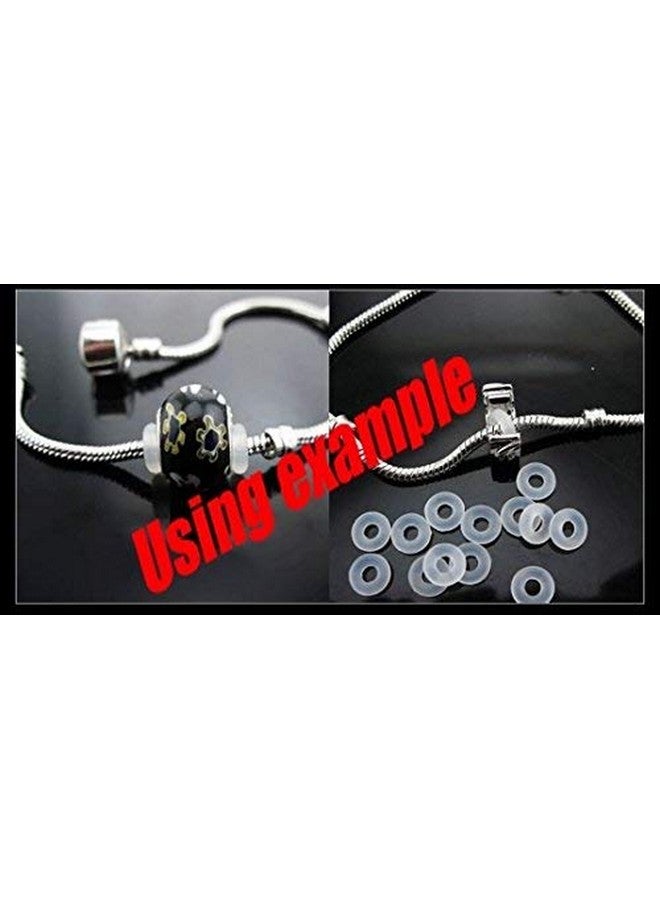 GBSTORE 100 Pcs Stop Beads Inserts Silicone Rubber Donut Spacers Compatible For Use Alone Or With Clip Lock Spacer Charm2Mm By 6Mm - Image 5