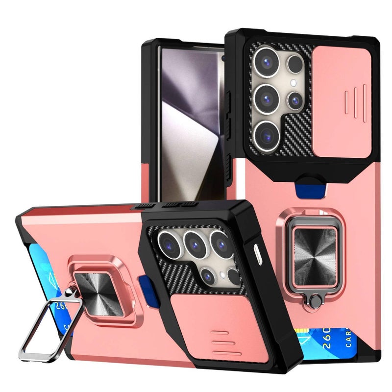 Protective Case, TPU, Card Holder, Drop Protection, Purple, Shockproof Cover for Samsung Galaxy S24 Plus - Image 3