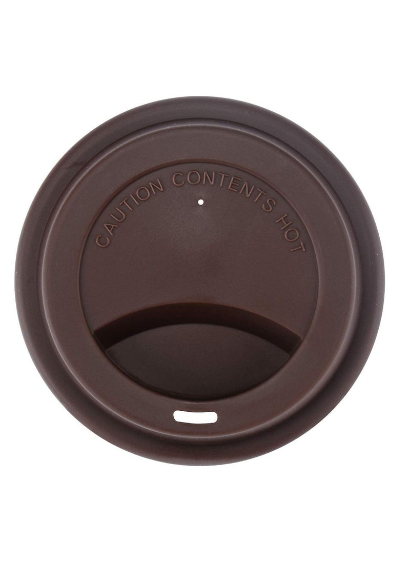 SYOSI - Silicone Coffee Cup Lid Set of 5 Thinner Softer Lids for Various Cups Reusable Silicone Travel Mug Covers for 12oz 16oz Coffee Cups 1.0 Oz pc Reusable Silicone Cup Cover Brown - Image 1