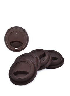 Silicone Coffee Cup Lid Set of 5 Thinner Softer Lids for Various Cups Reusable Silicone Travel Mug Covers for 12oz 16oz Coffee Cups 1.0 Oz pc Reusable Silicone Cup Cover Brown