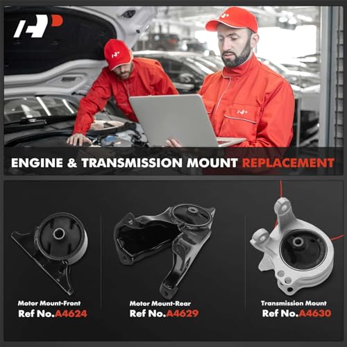 A-Premium 3PCS Engine Motor Mount and Transmission Mount Kit Compatible with Mitsubishi Galant 2004-2006, Endeavor 2004-2008/2010-2011, 3.8L, Automatic Transmission, Replace# MR589192, MN589192 - Image 2