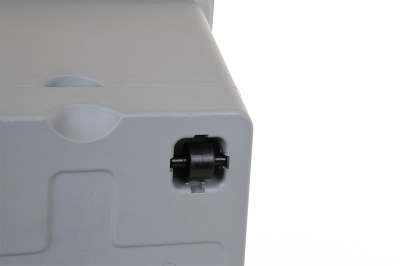 Mintra Square Flower Pot Planter with bottom tray & rolling wheels - Plastic | Color - Grey | Size - 38x39x38cm | Asthetically Decorate Your Terrace, Garden or Patio. Ideal for outdoor or indoors. Wheels at bottom support to move heavy plants - Image 2