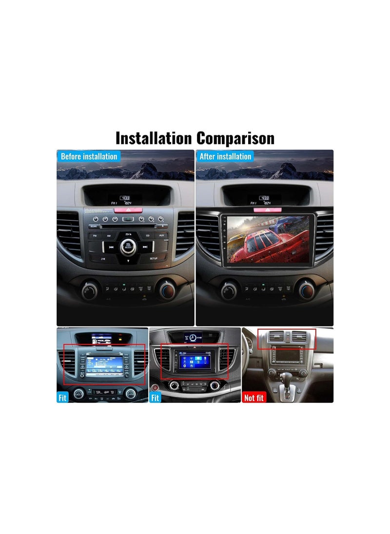 SHEZA STAR - Android Car Stereo for Honda CRV 2012 2013 2014 2015 2016 4GB RAM 64GB ROM Support Apple Carplay, Mirror-Link Wi-Fi BT, Radio GPS Navigation, 9 Inch IPS Touch Screen with Backup Camera Included - Image 1