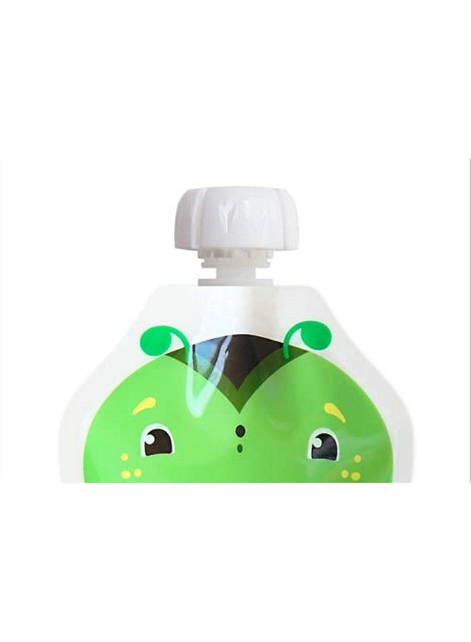 ChooMee Replacement Caps For Reusable Food Pouches ; Includes Softsip Silicone Flow Control Pouch Top ; 6 White Caps + 1 Aqua Softsip  - Image 4