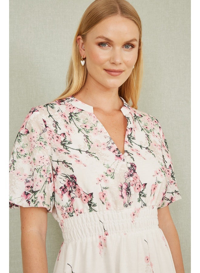 Yumi Floral Print Midi Dress  - Image 5