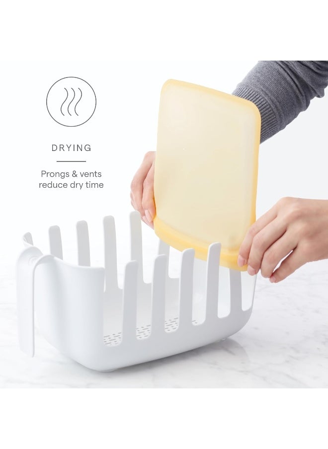 YouCopia YouCopia Reusable Silicone Bag Drying Dry&Store, Rack, White  - Image 2