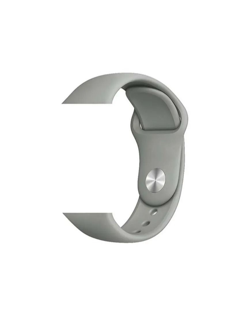 Apple Watch Band , Silicone Apple Watch Strap for Apple Watch Series 7 / 6 / SE / 5 /41 / 40 / 38 mm Grey - Image 3