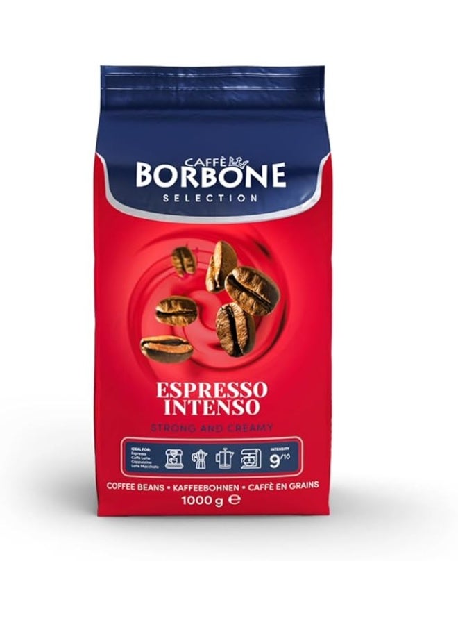 Caffe Borbone Espresso Intenso, Whole Coffee Beans 2.2 Pound (Pack of 1), Full-Bodied with Strong and Creamy Chocolate and Toast Notes - Image 1