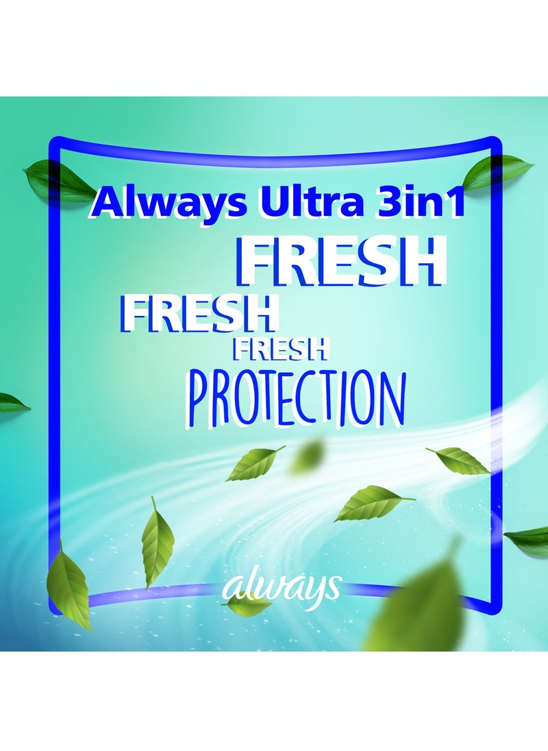Always - 3In1 Herbal Freshness Ultra Thin Long Sanitary Pad With Wings 26 Pad - Image 1