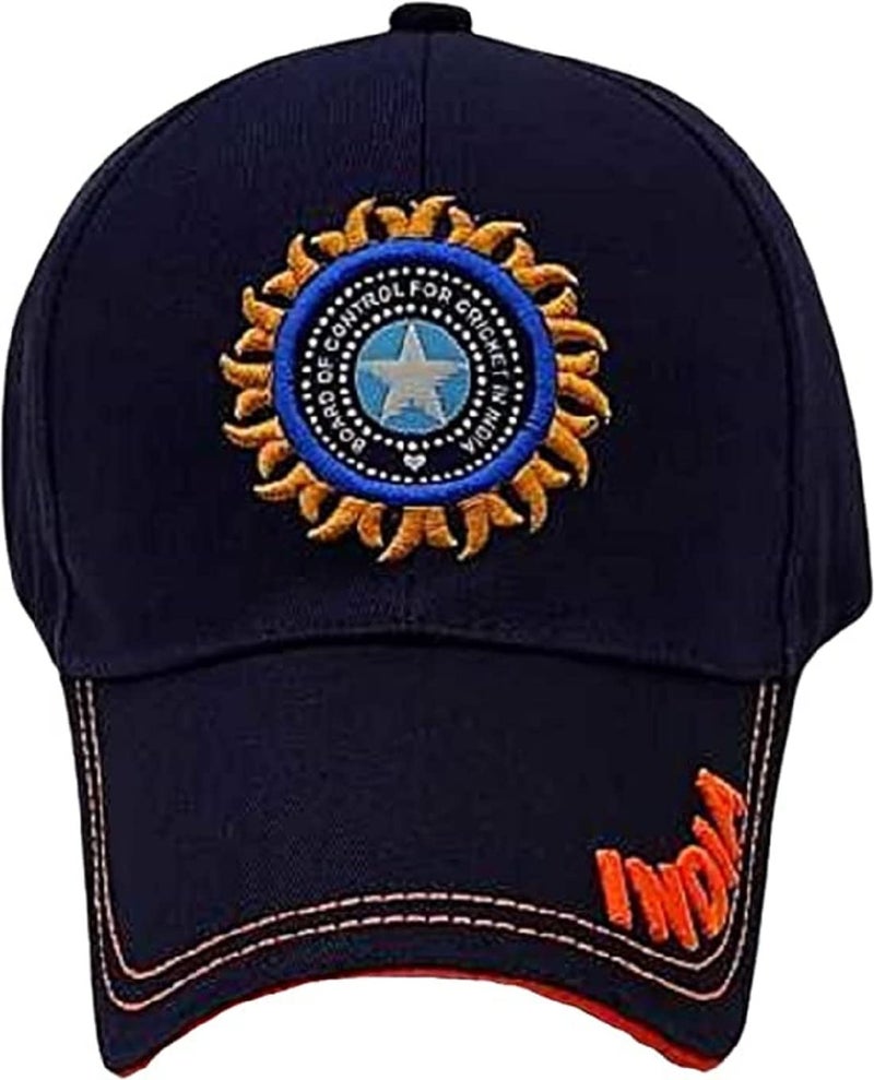 CAPITEUM Solid Baseball Casual Sports Adjustable Cotton Indian Cricket Caps For Men/Women Unisex (Blue), Free Size - Image 4
