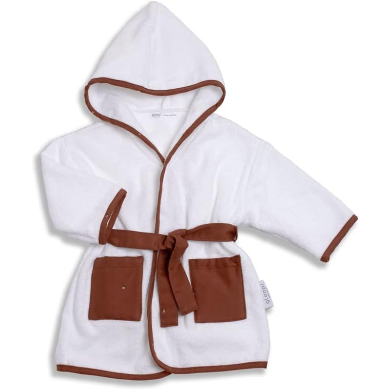 Bath Robe - 100% Organic Cotton - Acorn 12-24 Months - Image 2