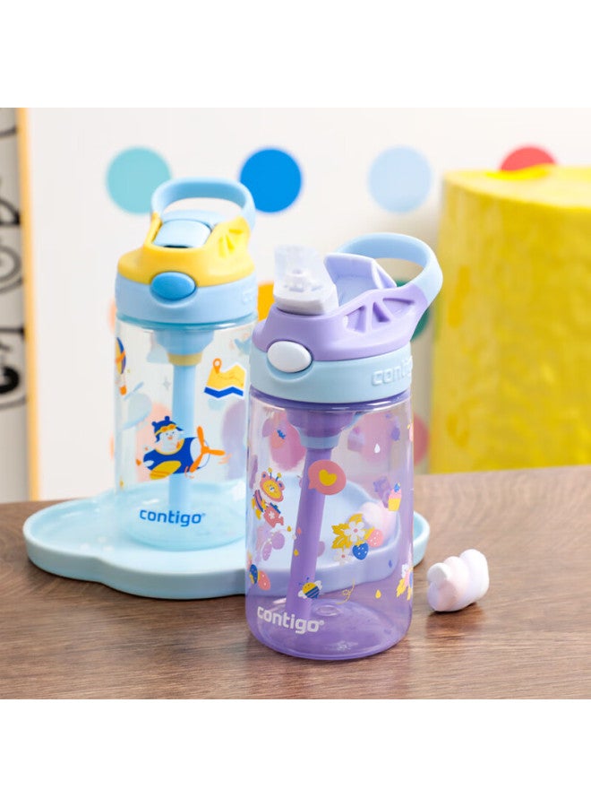 Contigo Children's Straw Plastic Water Bottle - Airplane Travel 420ml Hbc-giz304vp+ - Image 3