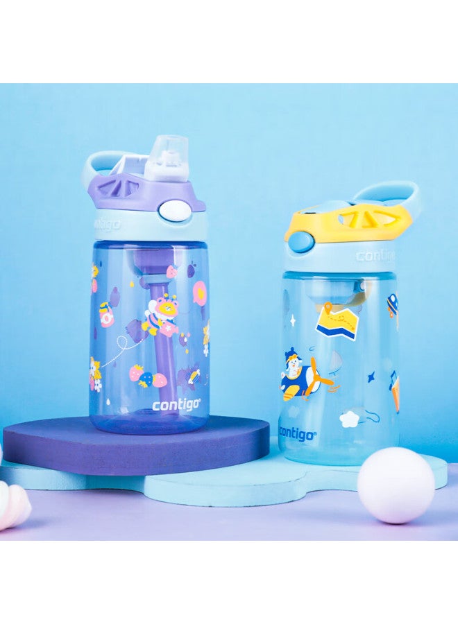Contigo Children's Straw Plastic Water Bottle - Airplane Travel 420ml Hbc-giz304vp+ - Image 4