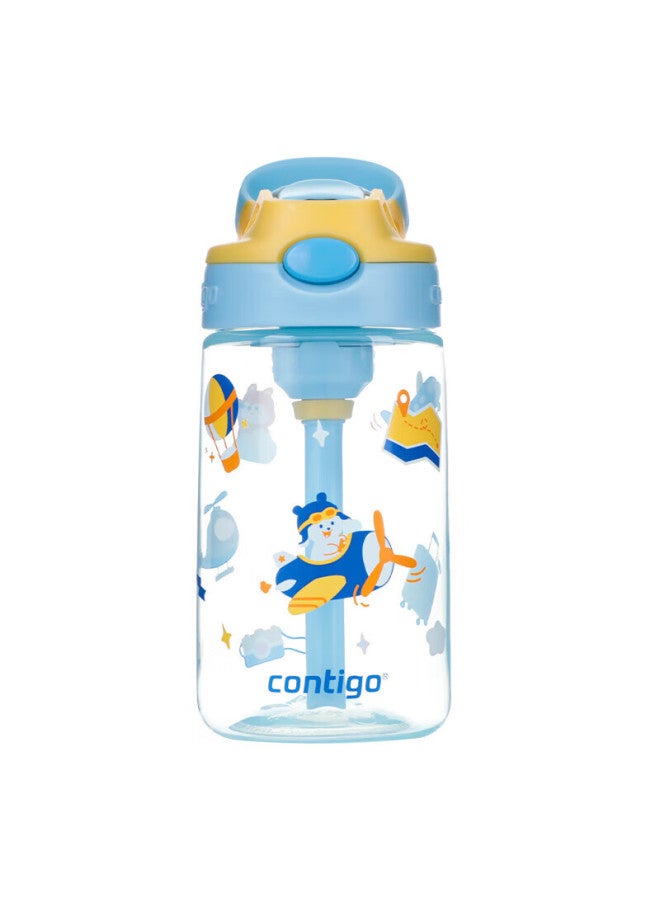Contigo Children's Straw Plastic Water Bottle - Airplane Travel 420ml Hbc-giz304vp+ - Image 1