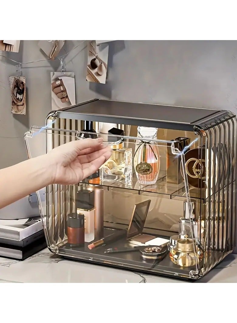 ORiTi Make up Storage Organizer for Vanity,Large Capacity Skincare Organizers with Drawers and Makeup brush holders,Cosmetics Display Cases for Countertop,Dresser,Bathroom,Perfect Gifts for Women - Image 2