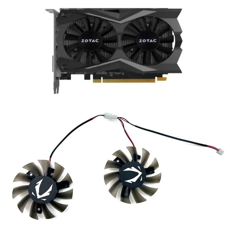 2pcs 65mm 2pin GA71S2H for ZOTAC for GeForce GTX1050 GTX 1050 Ti OC 4GB GDDR5 GTX1660 1650 1660S GPU Graphics Card Cooling Fan Laptop Parts - Image 2
