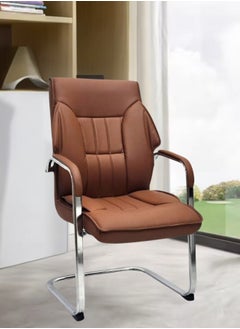 SULSHA SULSHA "High Back Office Visitors Chair - Faux Leather Ergonomic Executive Desk Chair with Bow Steel Feet Base, Durable & Stable Design for Comfort,SUL-2484V Support & Long-Lasting Use"  - Image 1