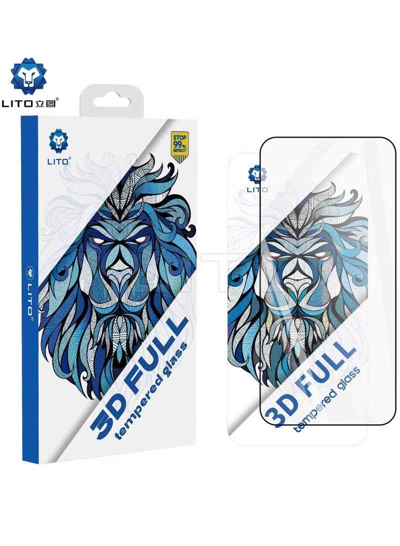 Lito 3D Full Cover Tempered Glass For Samsung Galaxy S24 Fingerpr int Working - Black - Image 1