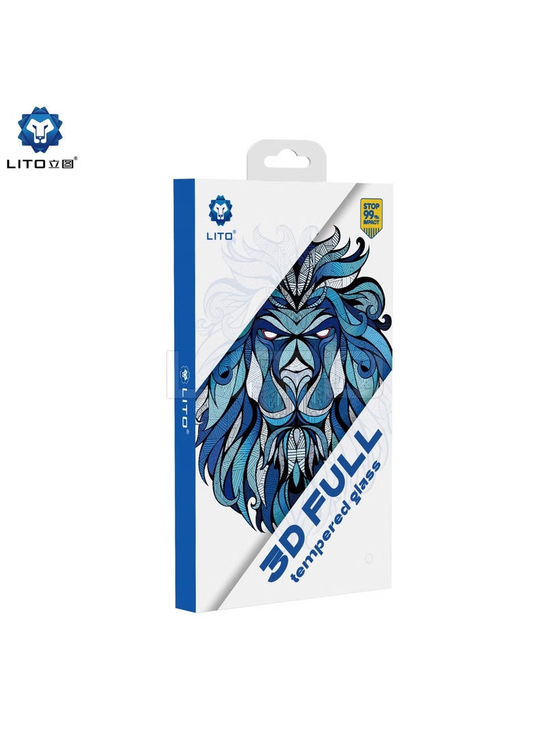 Lito 3D Full Cover Tempered Glass For Samsung Galaxy S24 Fingerpr int Working - Black - Image 3