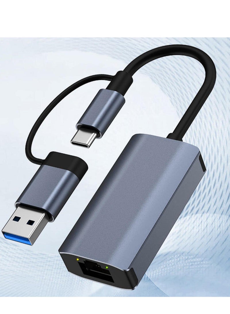 كابتن تيك USB C Ethernet Adapter, Fast USB to Ethernet, Type-C to RJ45 Adapter Work for MacWindows, Network Adapter USB Ethernet Adapter for Laptop Tablets and Computers - Image 5