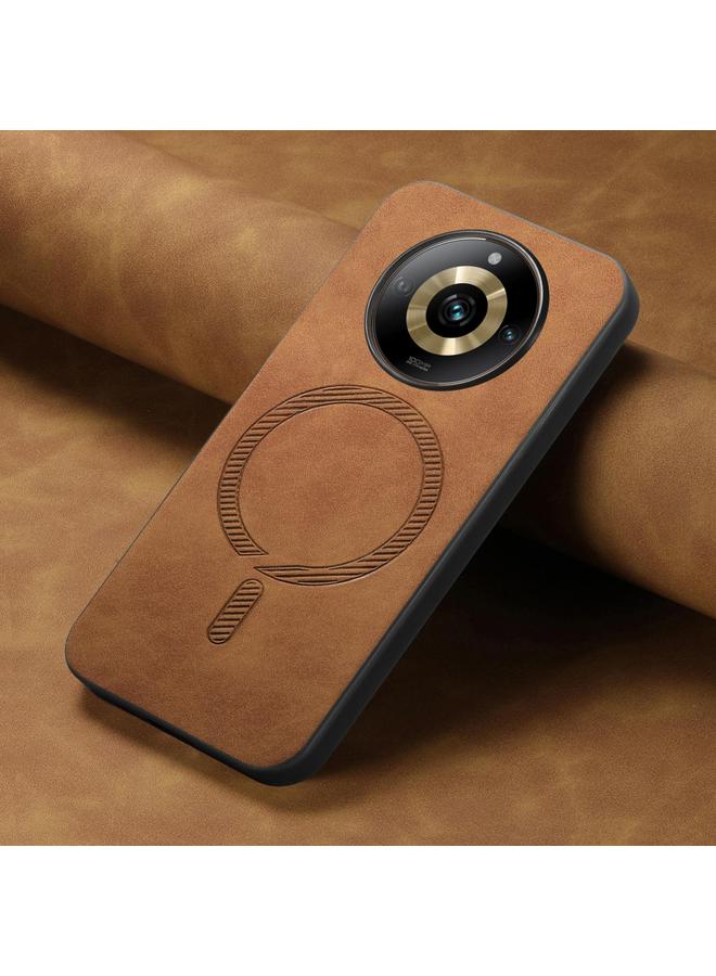 erorex Case For Realme 11 Pro / Pro+ Retro MagSafe Magnetic PU Back Cover Phone Case - Image 4