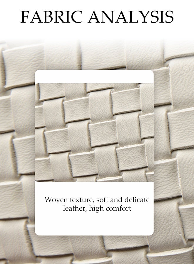 DUNISO Car Central Control Armrest Memory Foam Armrest Heightening Pad,Leather Car Armrest Cushion with 2 Storage Bags, 2 Cup Holders and a Tissue Box(White) - Image 4