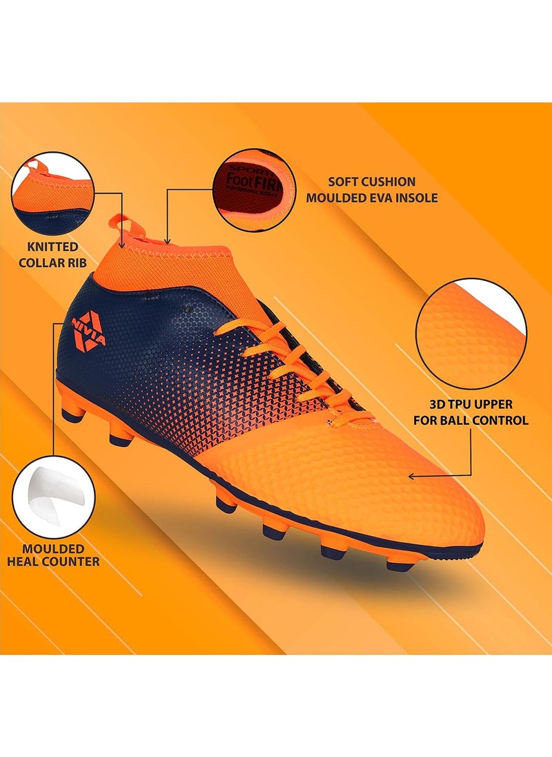 Nivia Ashtang Football Stud for Kids | 3 UK/ 4 US / 37 EU | TPU Sole with PU Synthetic Leather | A Moulded Removable E.VA | Pre-Molded TPU Light Weight Insole | Ideal for Hard and Grassy Surfaces - Image 2