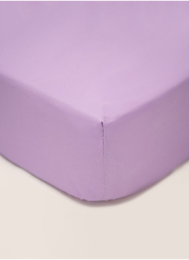 American Linen Queen Plain Fitted Sheet with 2 Pillow Case 180 x 200 Cm Lavender  - Image 2