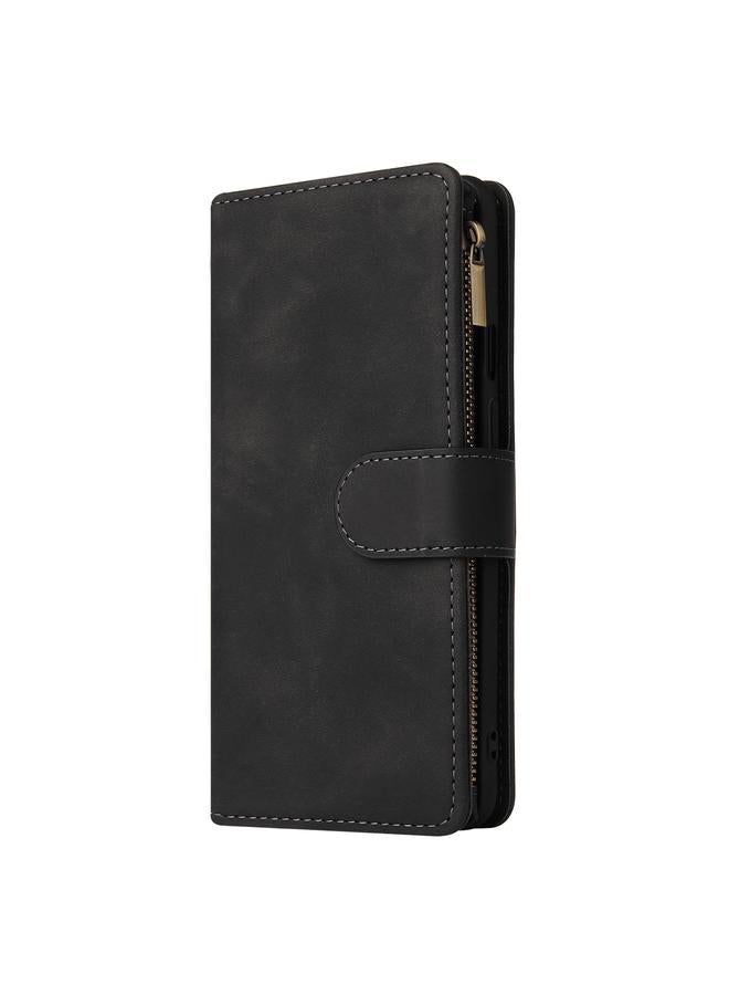 S-TOP Case For OnePlus 9 Multifunctional Frosted Zipper Wallet Leather Phone Case - Image 2