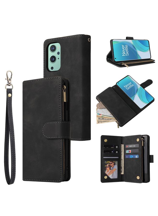 S-TOP Case For OnePlus 9 Multifunctional Frosted Zipper Wallet Leather Phone Case - Image 1