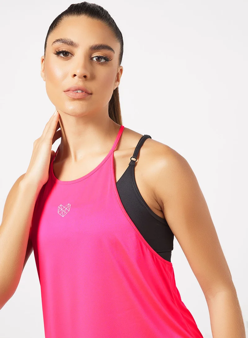 Pink Soda Luna Logo Tank Top